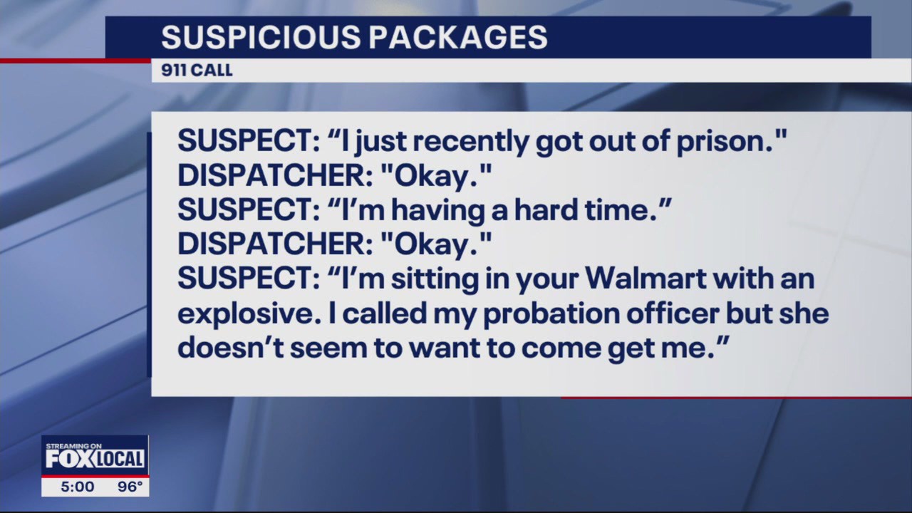 911 calls over suspicious packages released