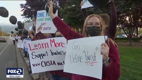 Campbell teachers hold rally for cost of living pay raise