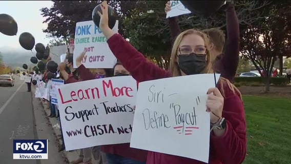 Campbell teachers hold rally for cost of living pay raise