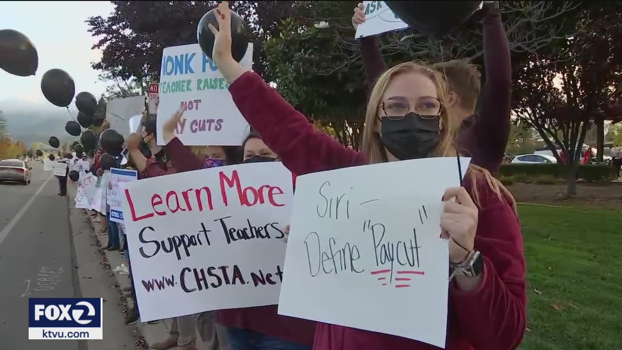 Campbell teachers hold rally for cost of living pay raise