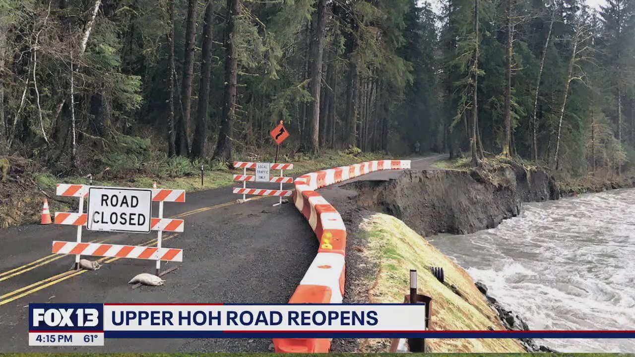 Hoh Rainforest Road reopens after months of storm repair