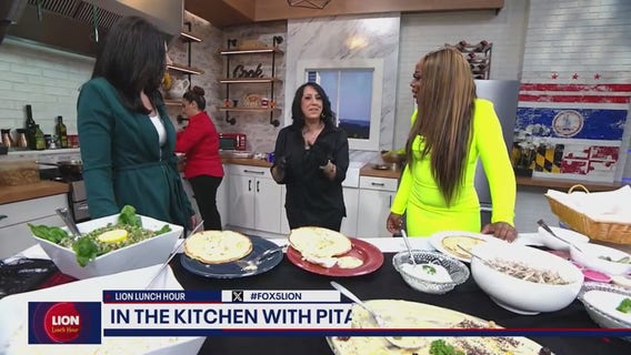In The kitchen with Pita on the Plaza