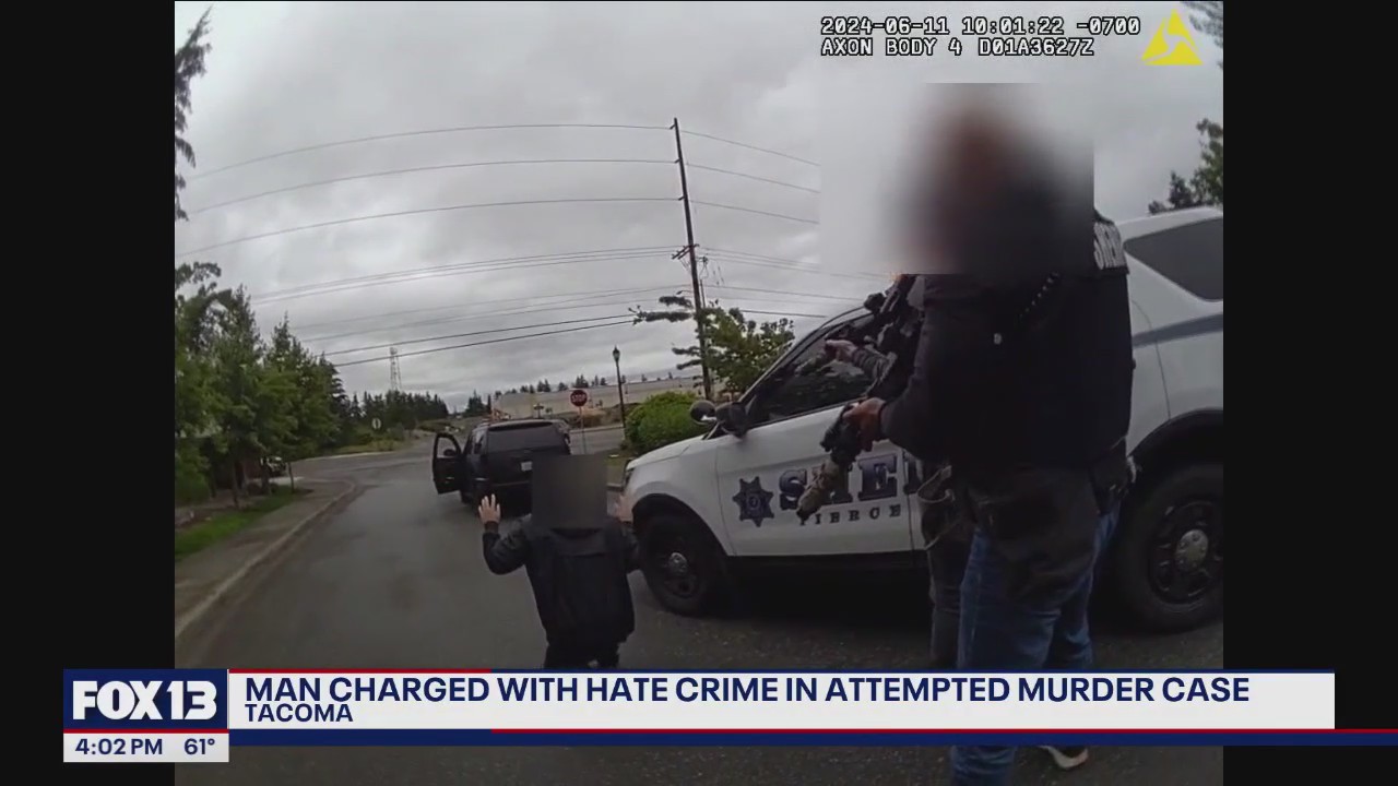 Man charged with hate crime in Pierce County attempted murder case