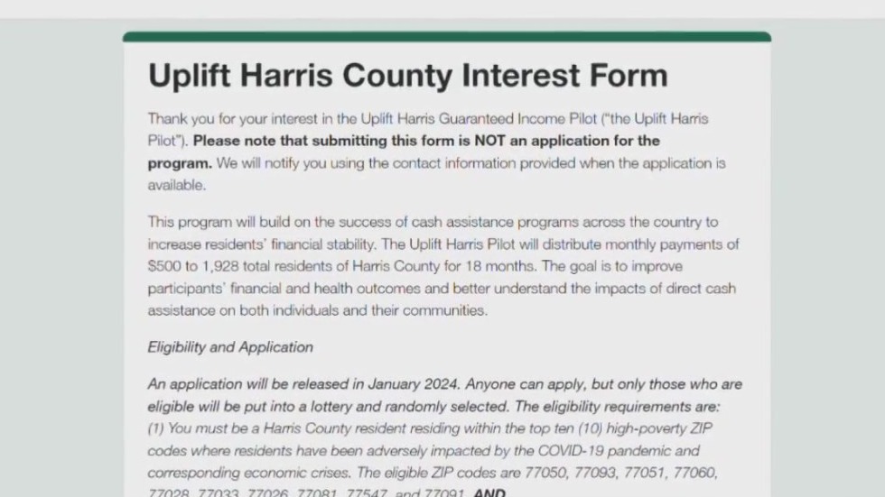 Applications for Uplift Harris County program on hold | FOX 26 Houston