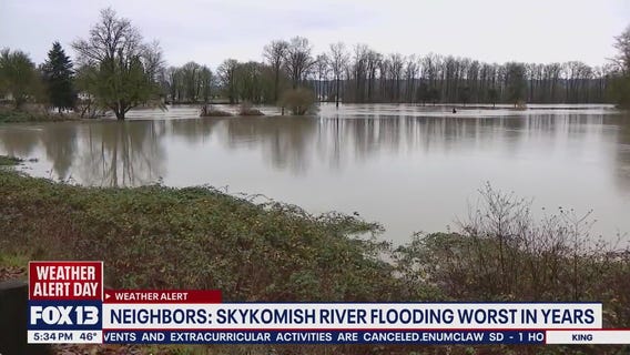Skykomish River flooding forces evacuations, closes roads in Monroe and Sultan