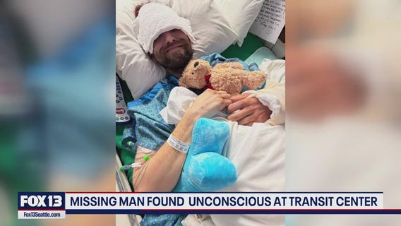 Missing man found unconscious at transit center
