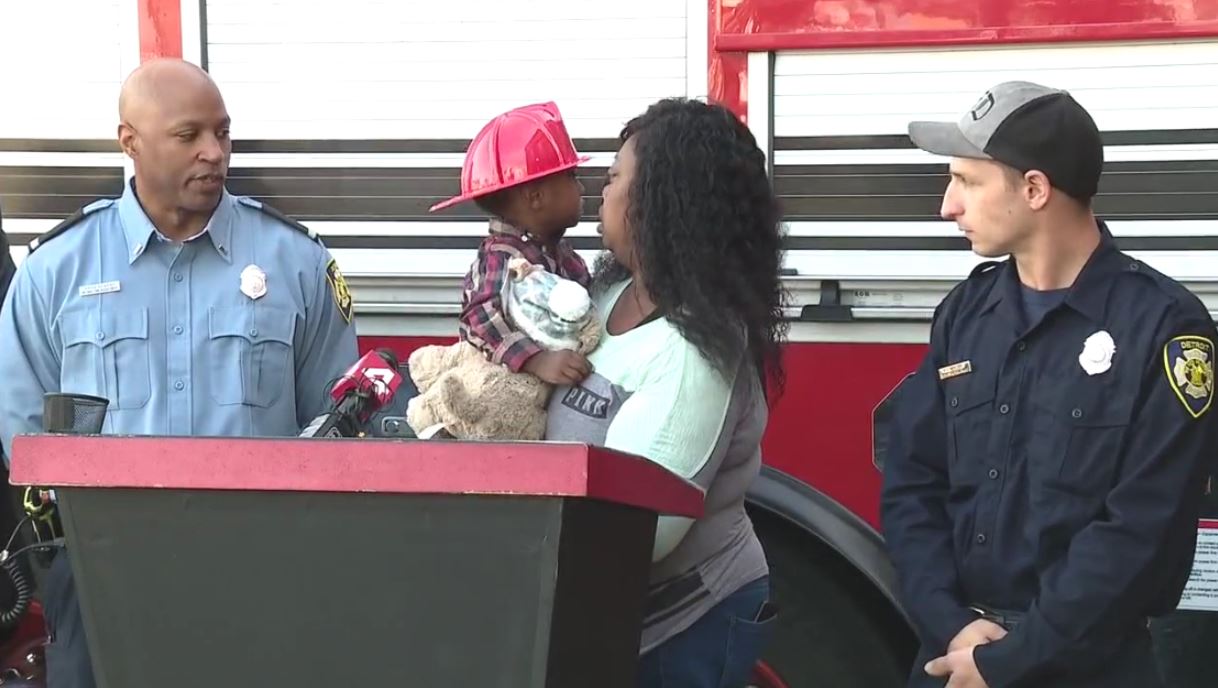 Detroit firefighters reunite with little boy they rescued | FOX 2 Detroit