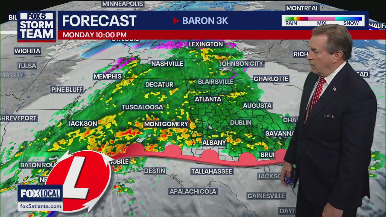 Monday evening forecast