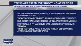 Four teens arrested after shots fired at Seattle police during chase