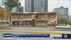 Businesses boarding up