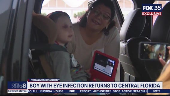 Boy with eye infection returns to Central Florida