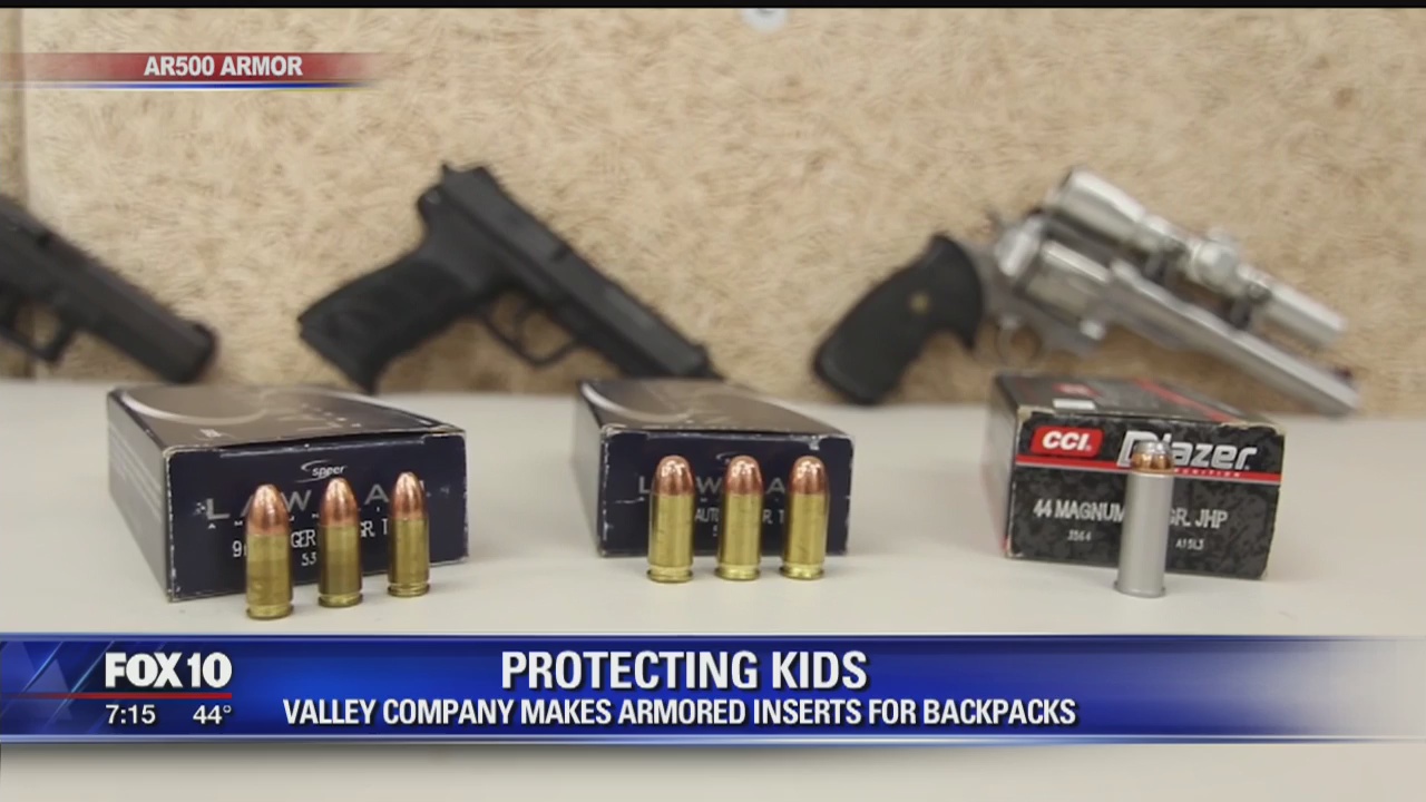 Sales of bullet-resistant backpacks on the rise
