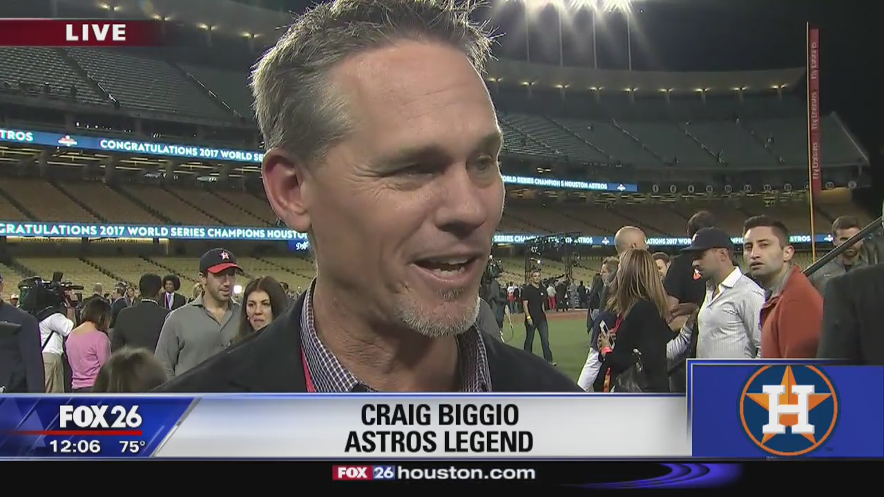 Hall of fame inductees Biggio, Bagwell react to World Series win