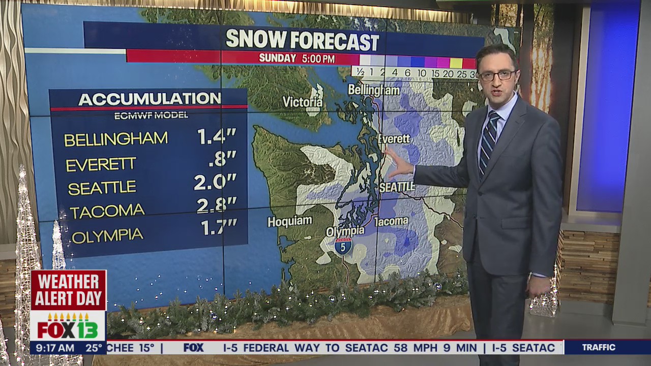 Snow is here! How much will we see in the Puget Sound area?