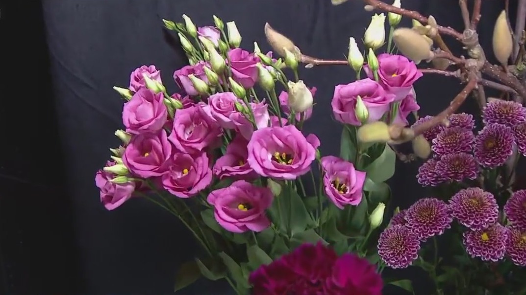 Florists getting ready for Valentine's Day