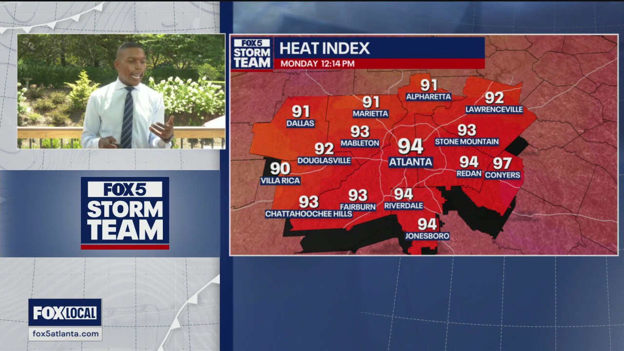 Monday midday weather forecast