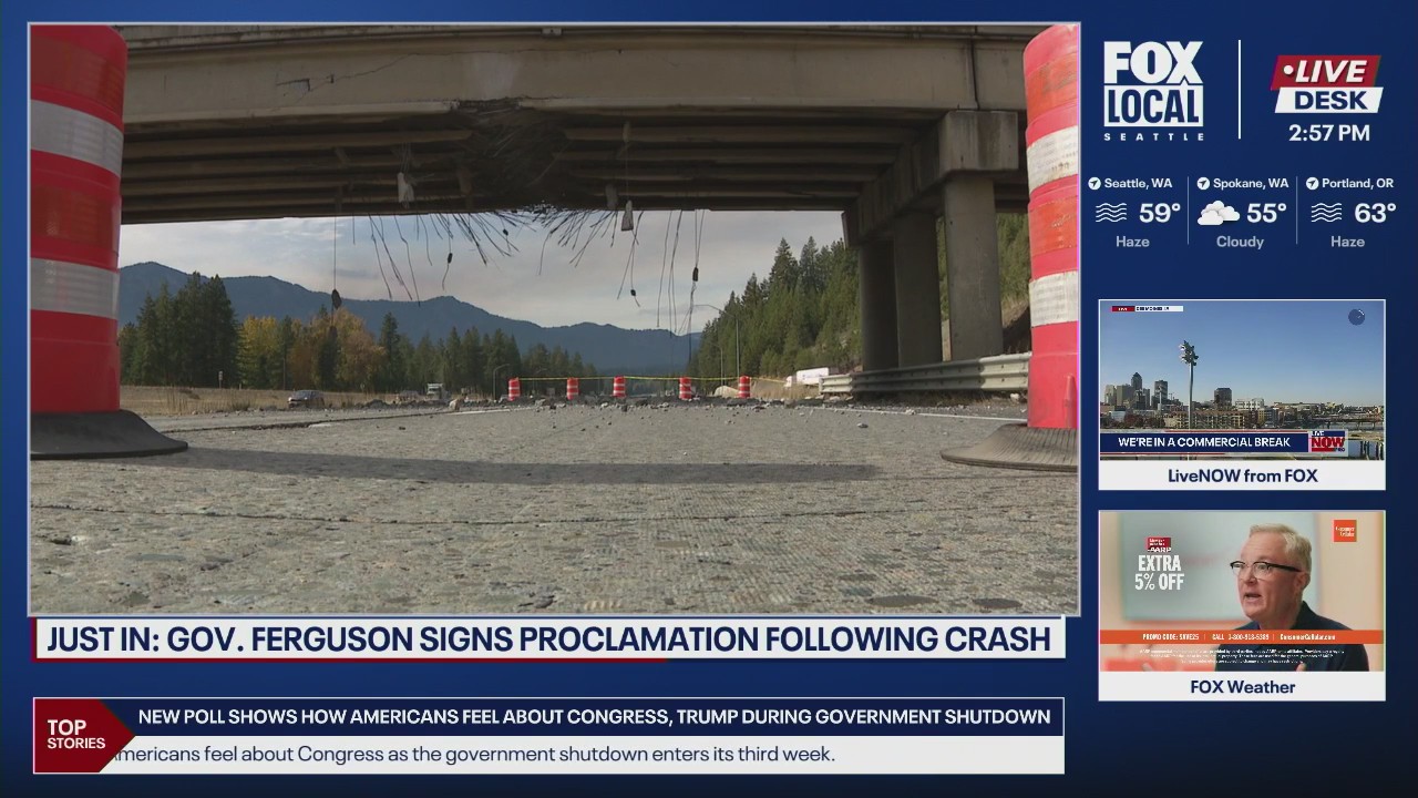 I-90 West to stay closed near Cle Elum, WA through next week as crews demolish overpass