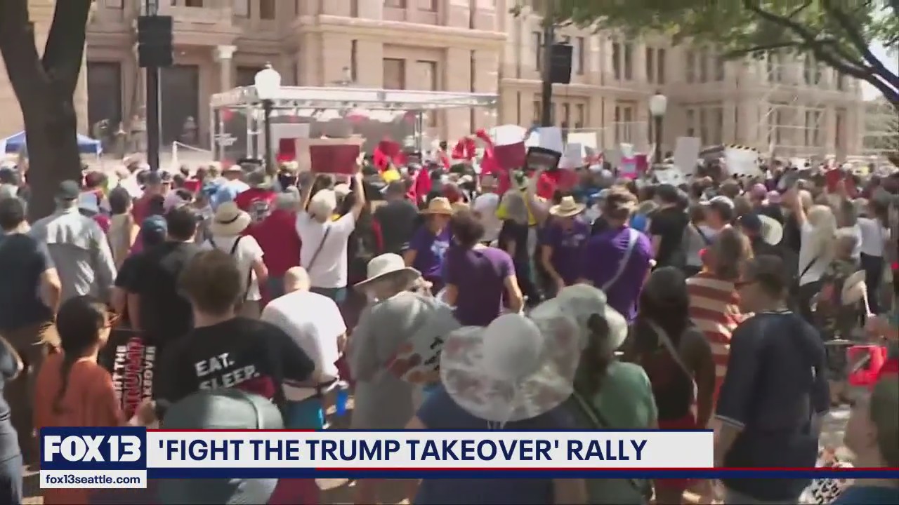 Thousands join the 'Fight the Trump Takeover" rally across the U.S.