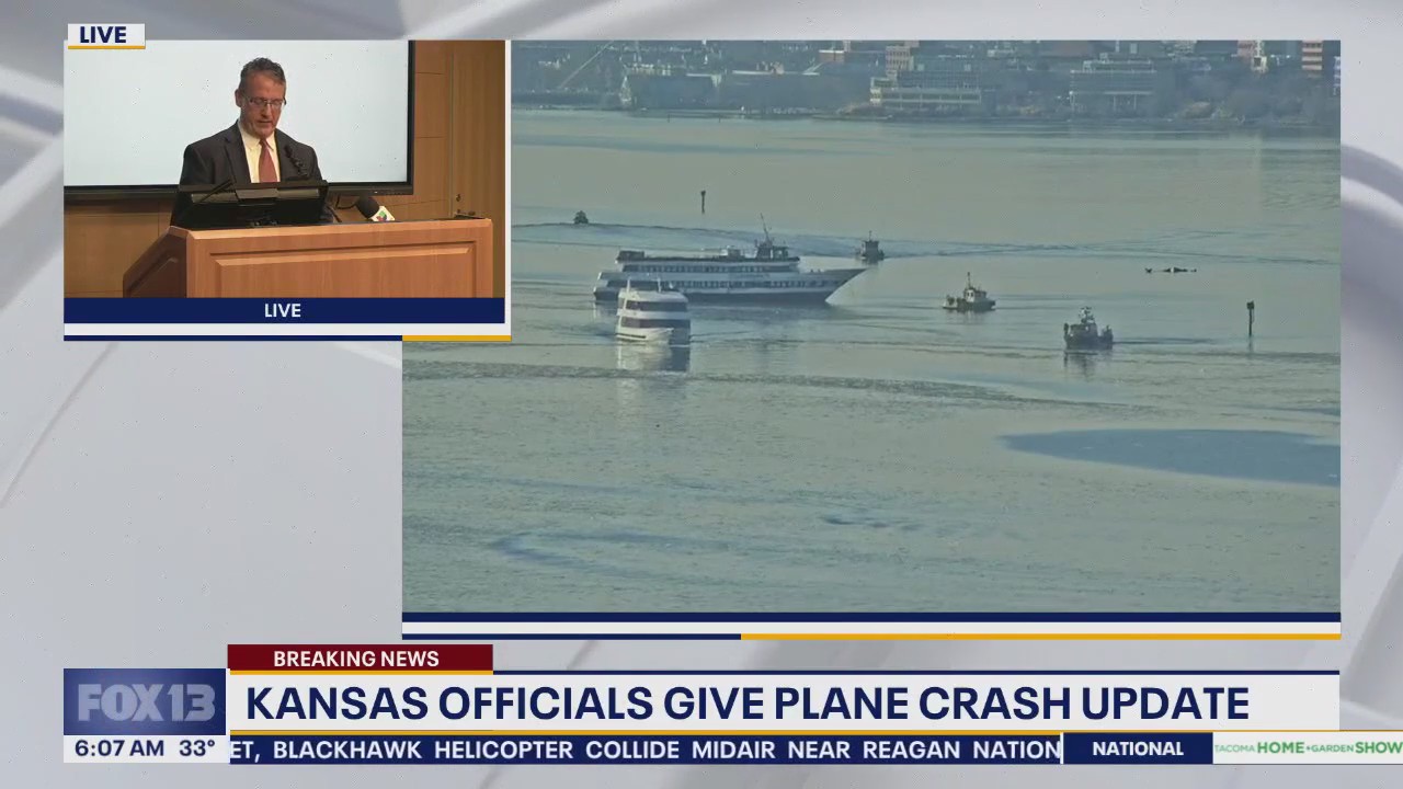 Kansas officials give update on DC plane crash