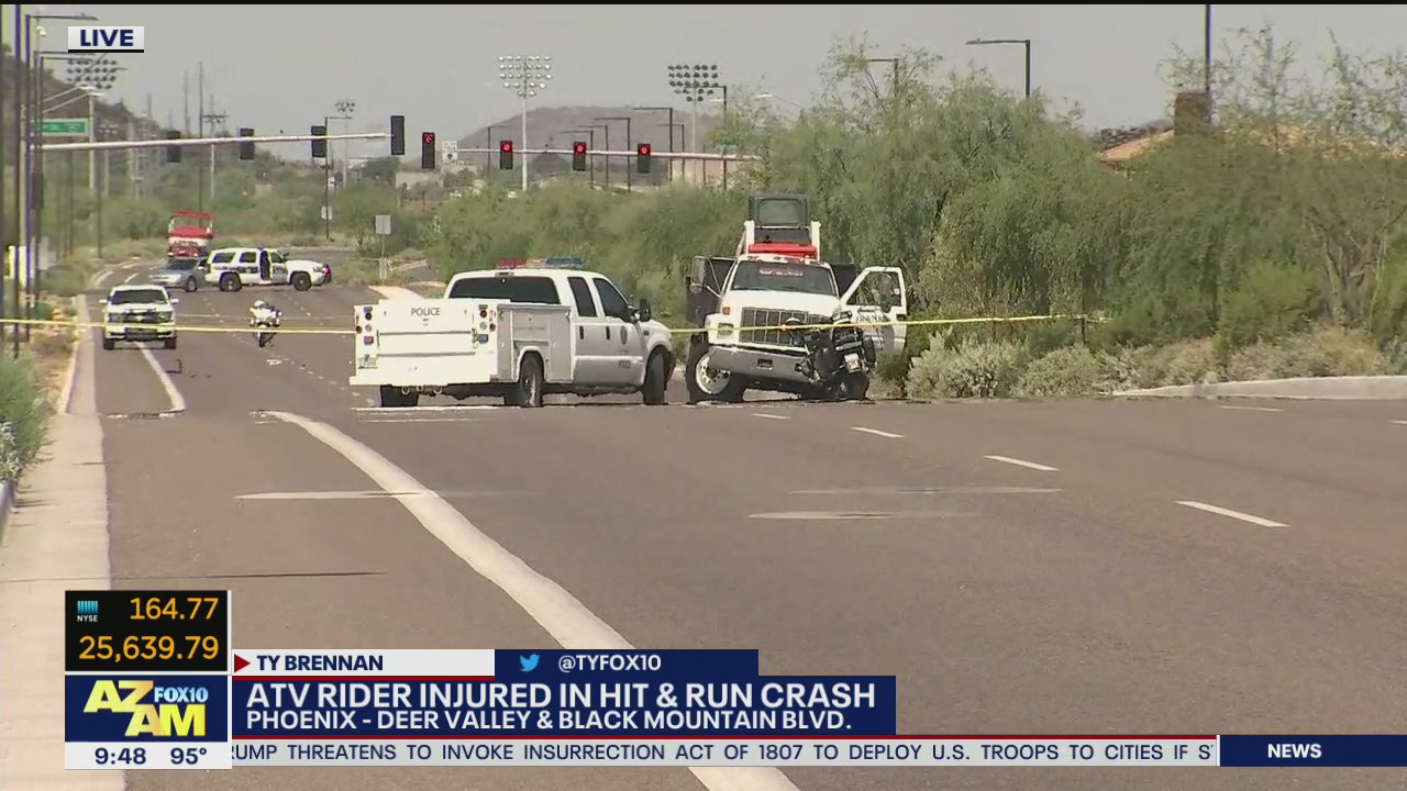 PD: ATV driver critically injured in north Phoenix hit-and-run | FOX 10 ...