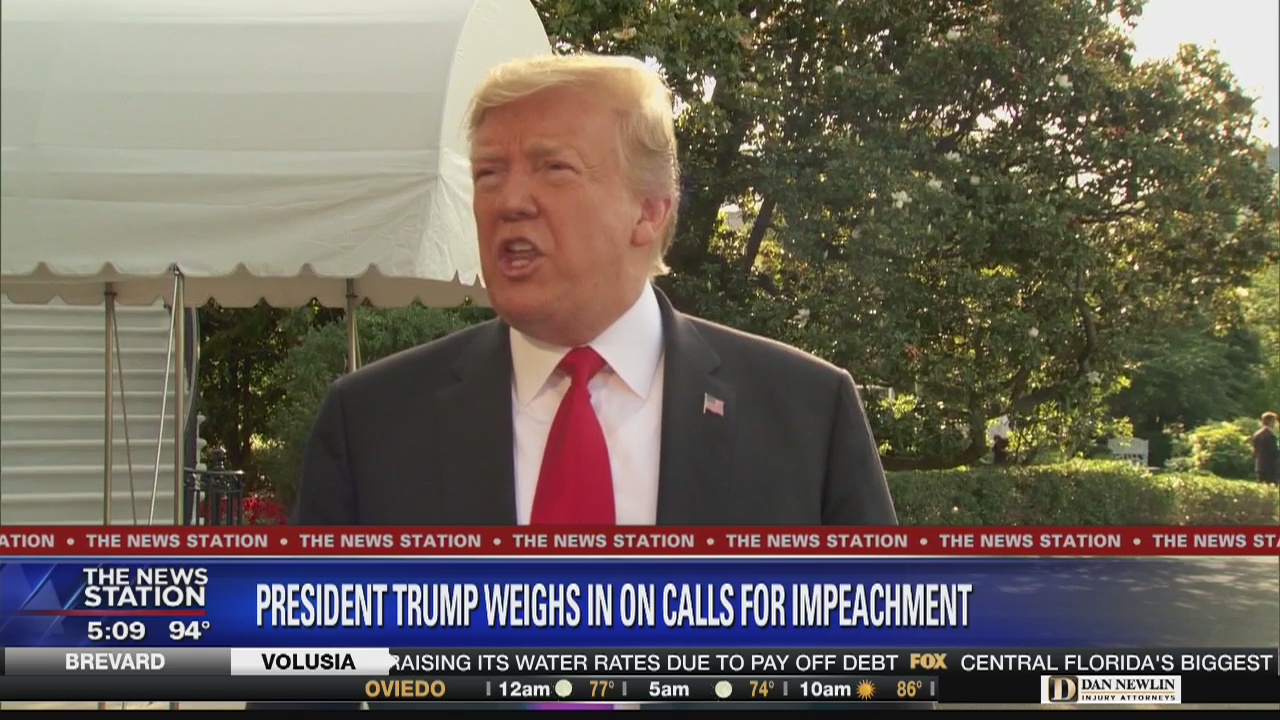 Trump weighs in on talk of impeachment