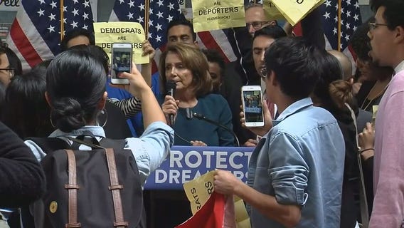 Pelosi leaves San Francisco event after young immigrants shout her down at podium