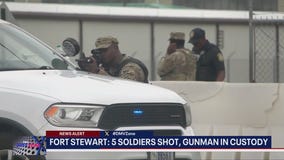 five soldiers shot at Fort Stewart, gunman in custody