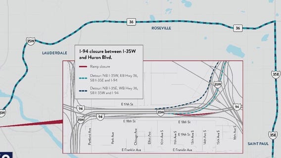 Busy stretch of I-94 shutting down for weekend