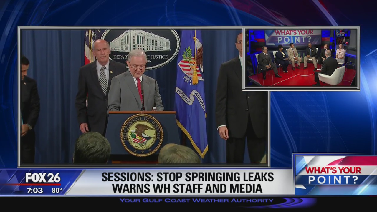 What's Your Point?   August 6, 2017  Sessions plugging the leaks