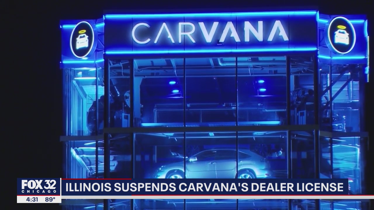 Illinois suspends Carvana's dealer license for the second time in 2 months