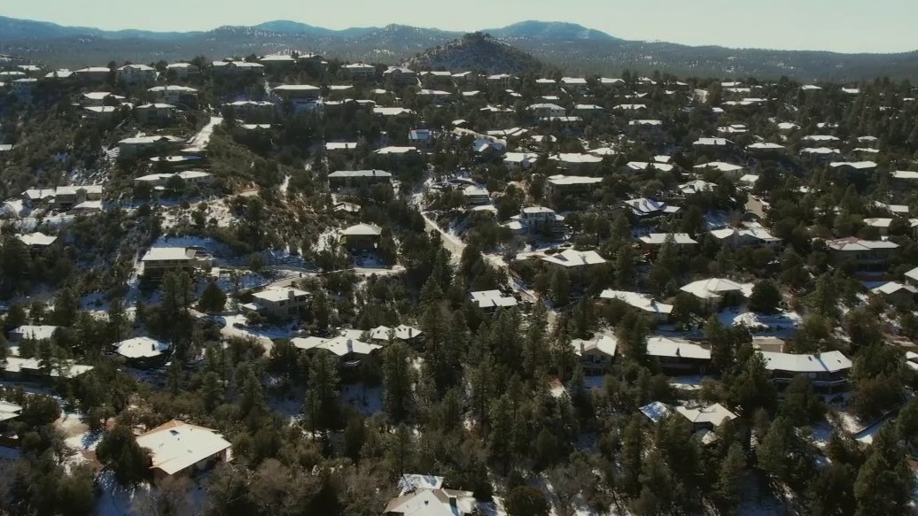 Take a look at Prescott after a winter snowfall