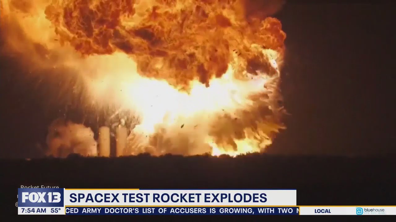 WATCH: SpaceX test rocket major explosion