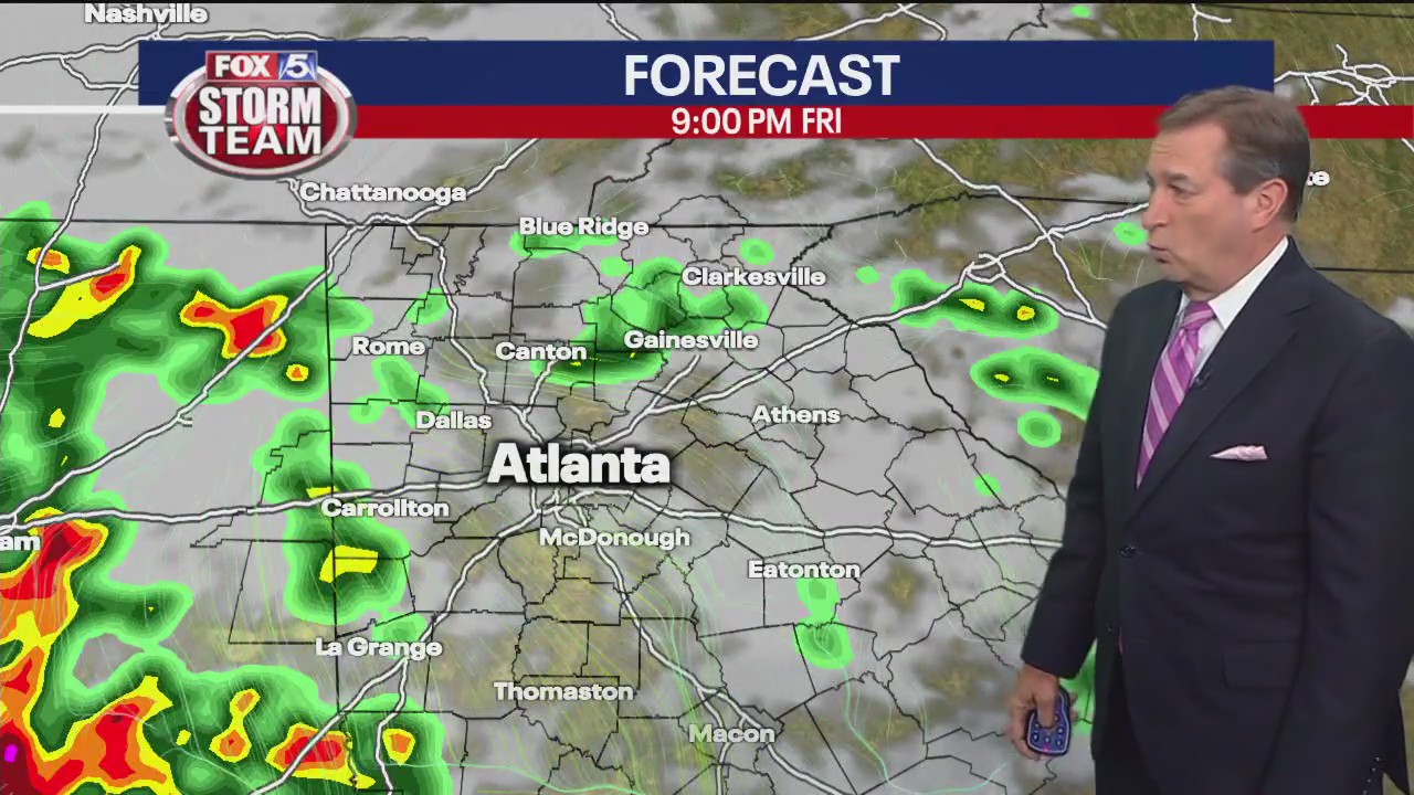 Friday evening forecast