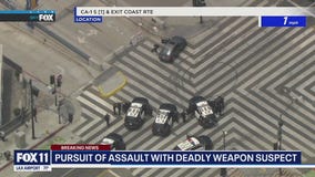 Pursuit of armed assault suspect ends at Santa Monica Pier