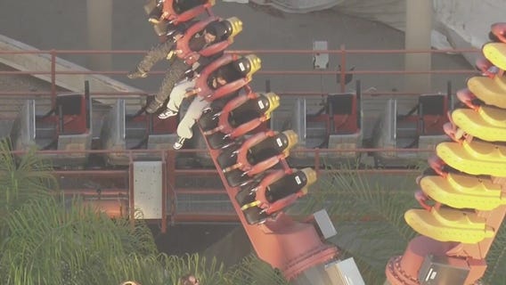 Riders stuck on Knott's Berry Farm roller coaster