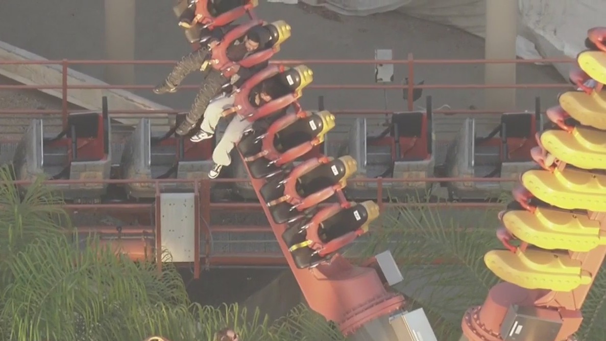 Riders stuck on Knott's Berry Farm roller coaster