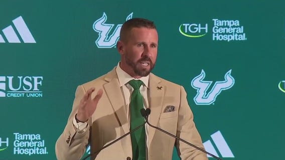 Brian Hartline introduces on USF campus