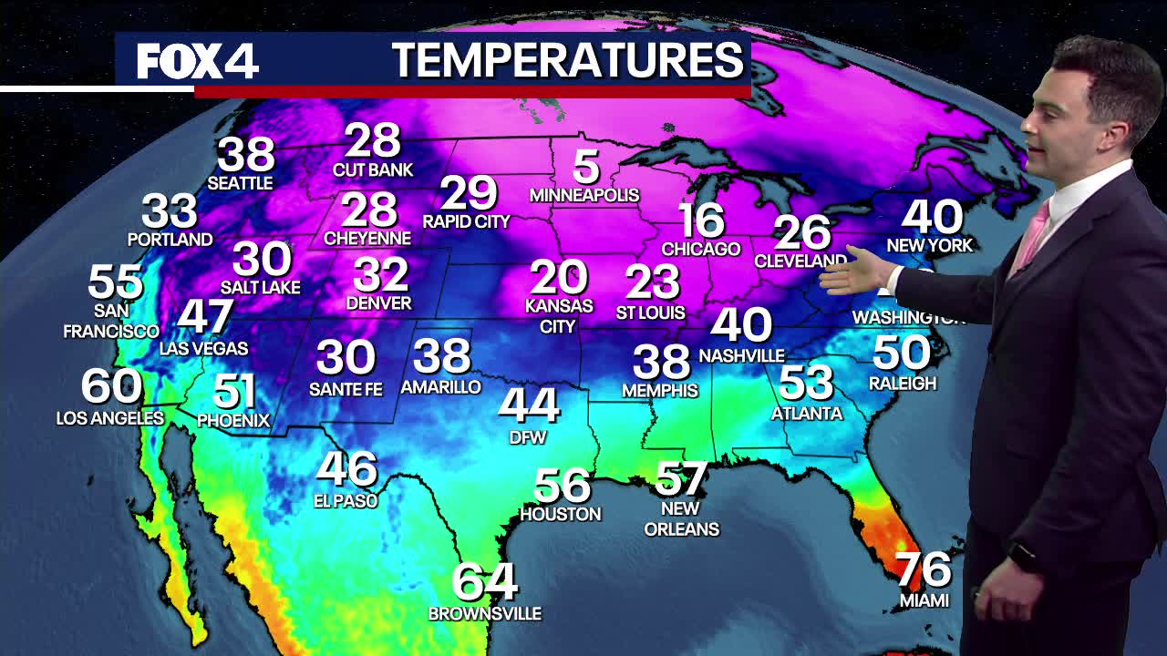 Arctic air, plunging temperatures headed to North Texas
