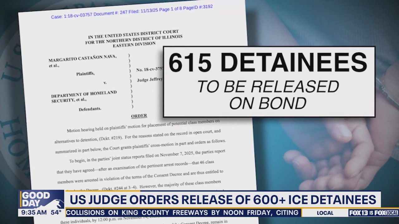 US Judge orders release of 600+ ICE detainees in Chicago amid protests