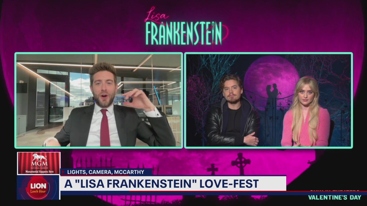 Kevin talks with Lisa Frankenstein stars Cole Sprouse and Kathryn Newton