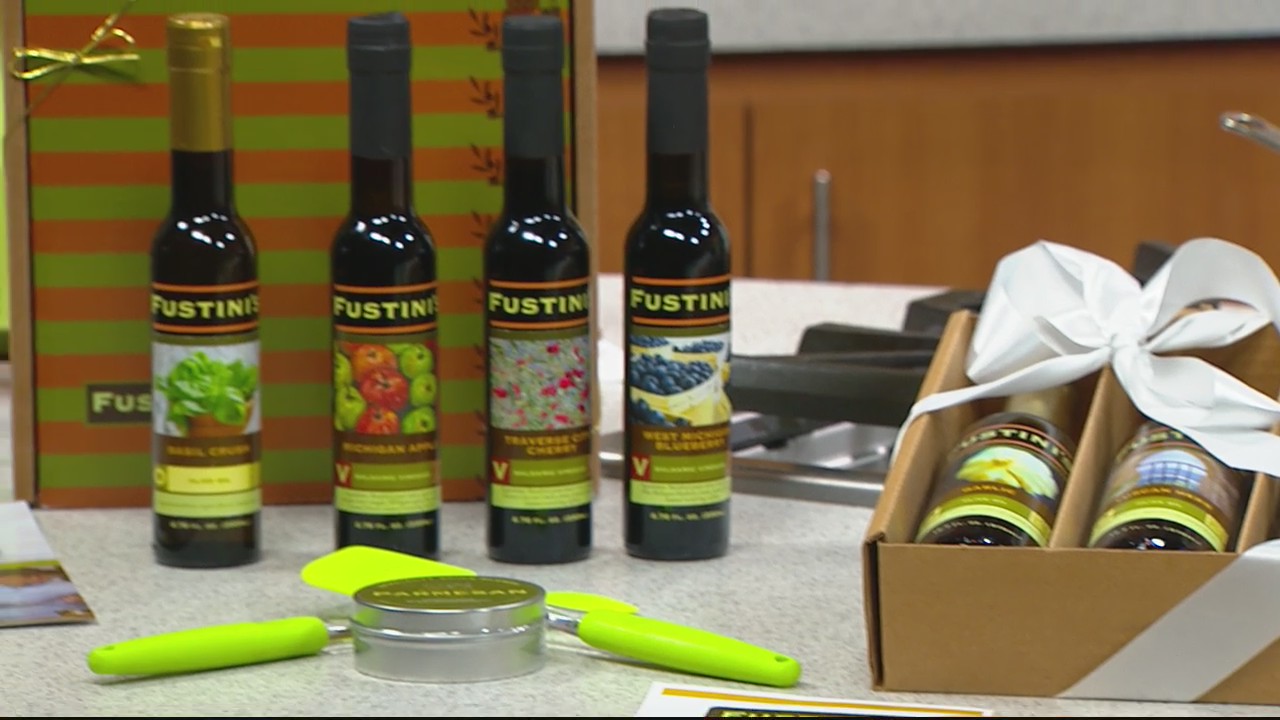 Preparing Spring Pasta Primavera with Fustini's oil