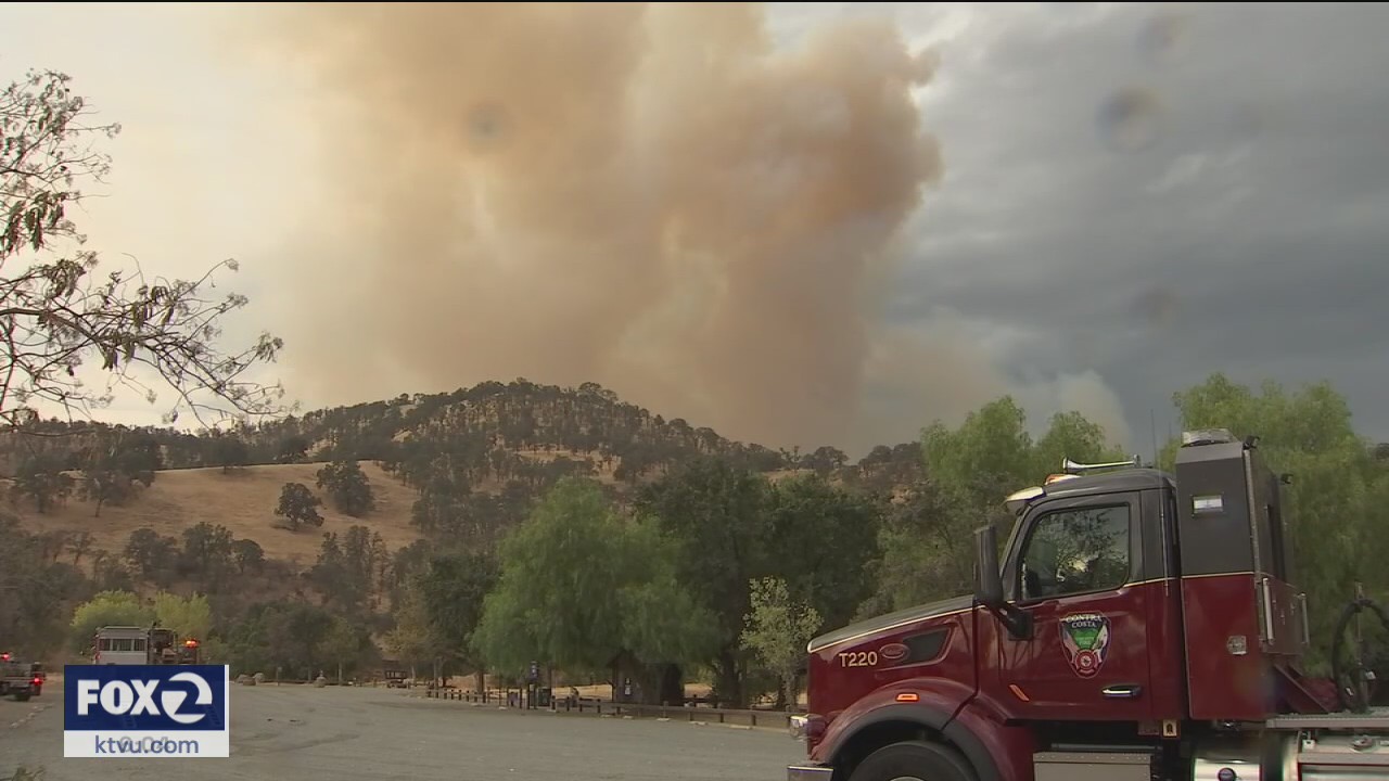 Several vegetation fires sparked following severe Bay Area weather