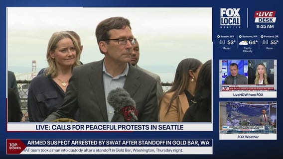 Local leaders call for peaceful protests around Washington