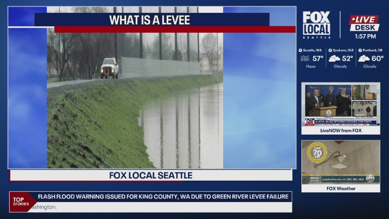 Latest on the Desimone levee failure in Tukwila, WA