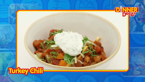 Healthy Turkey Chili Recipe! Sweet Potato & Chickpea Chili w/ Honey Cornbread Muffins | Dinner DeeAs