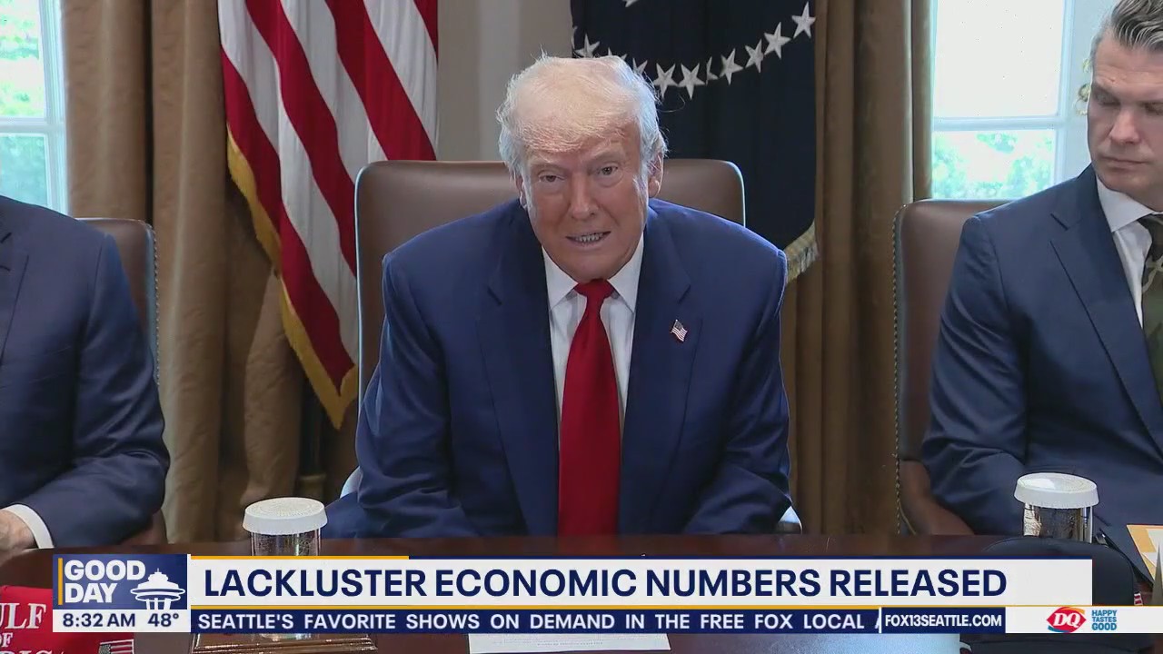 Trump blames Biden after weak US economic numbers released