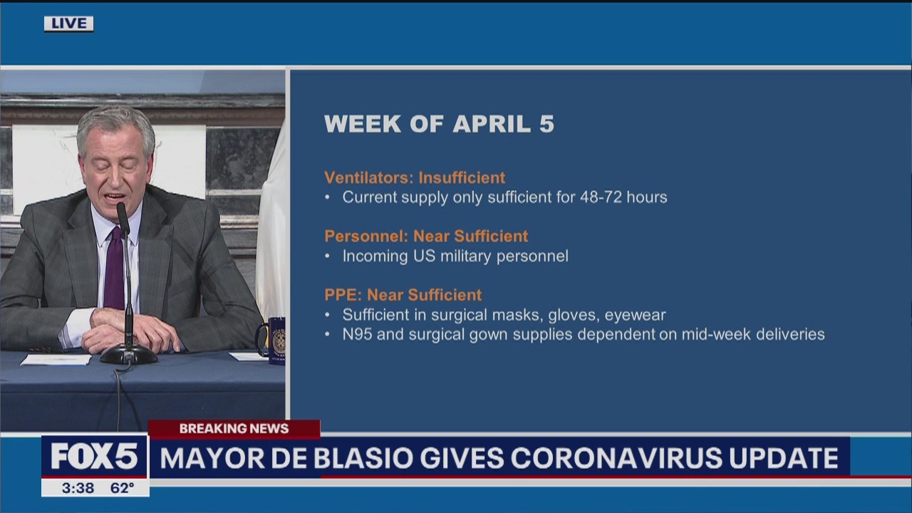Mayor Bill de Blasio addresses coronavirus outbreak on April 5