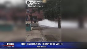DC Water says someone has been illegally opening fire hydrants, walking away