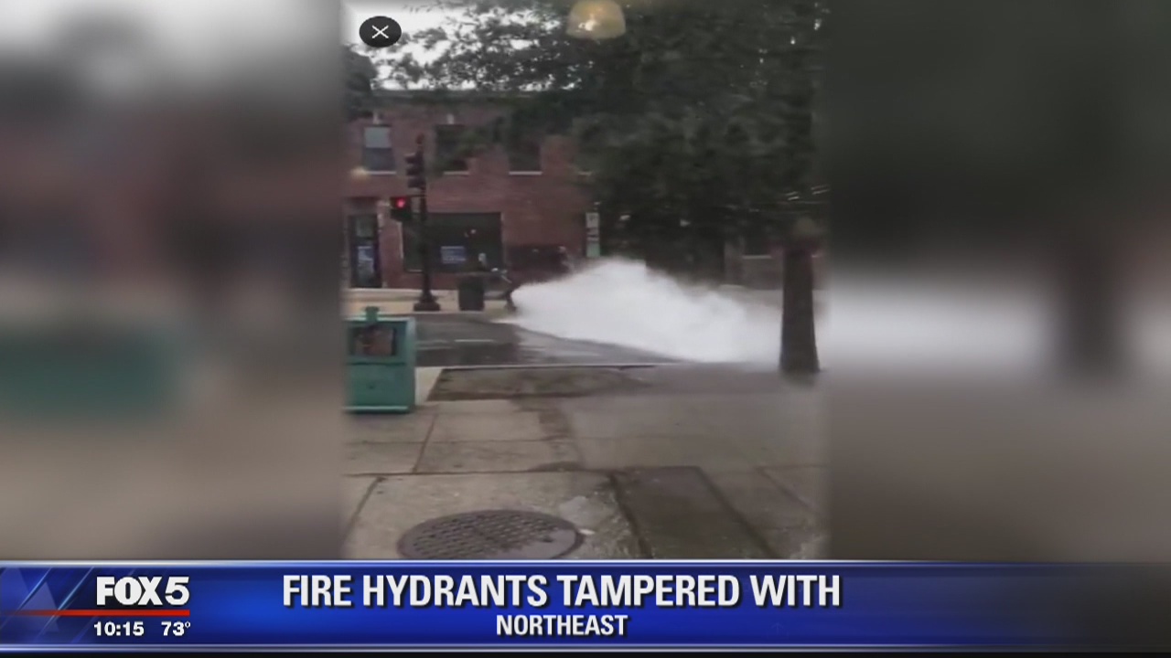 DC Water says someone has been illegally opening fire hydrants, walking away