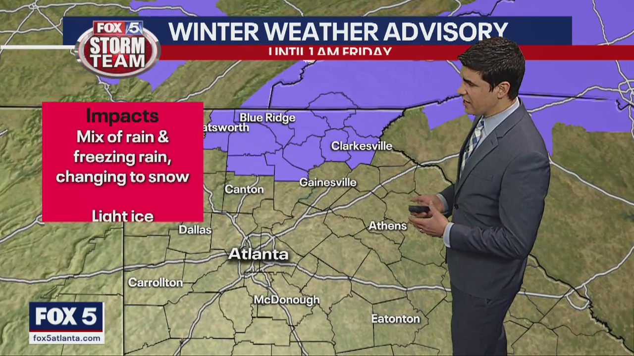 Winter Weather Advisory for north Georgia | FOX 5 Atlanta
